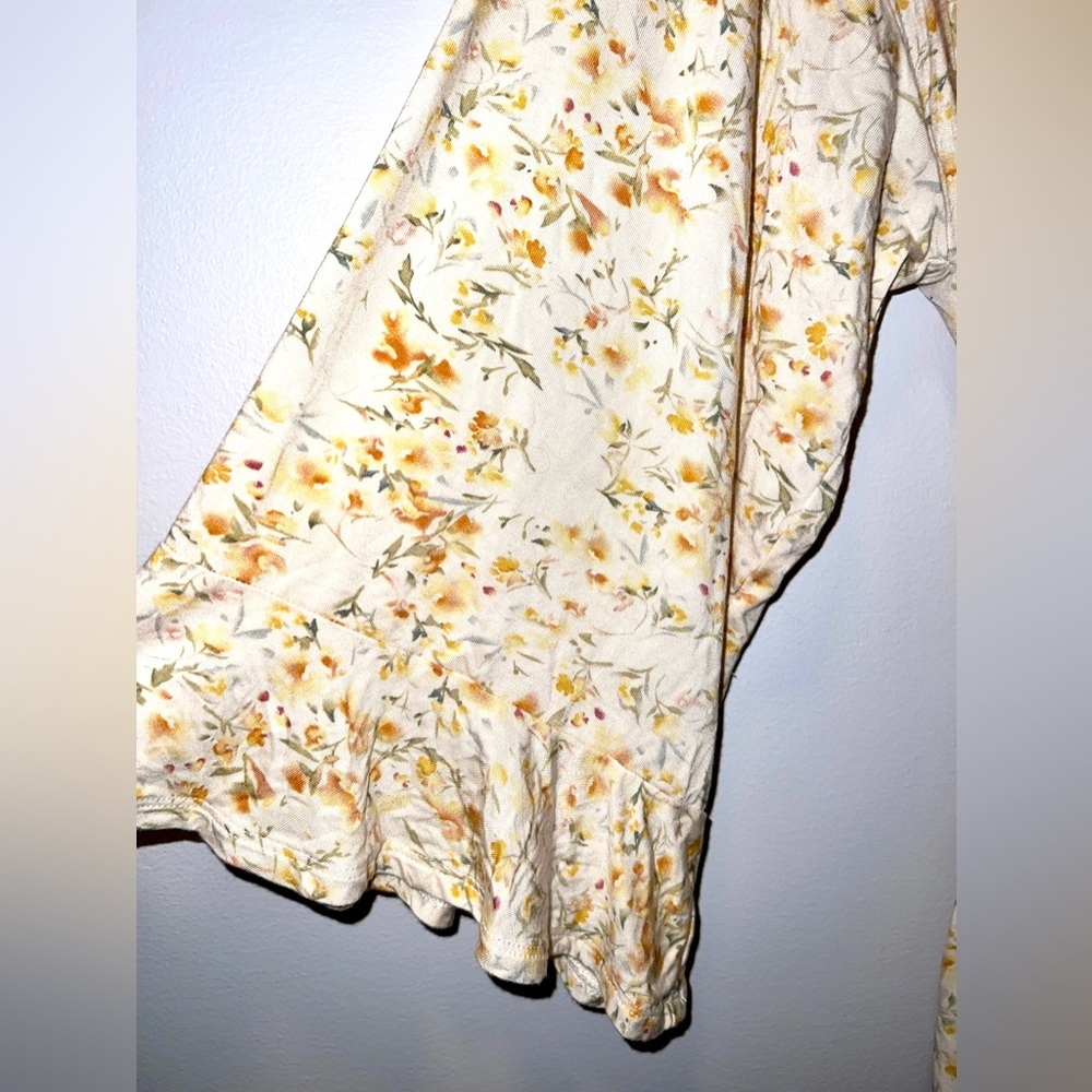 Soft Surroundings Cream Floral Robe - Picture 3 of 7